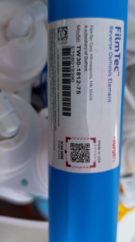 ملصق غشاء DuPont FilmTec الأصلي موديل TW30-1812-75
